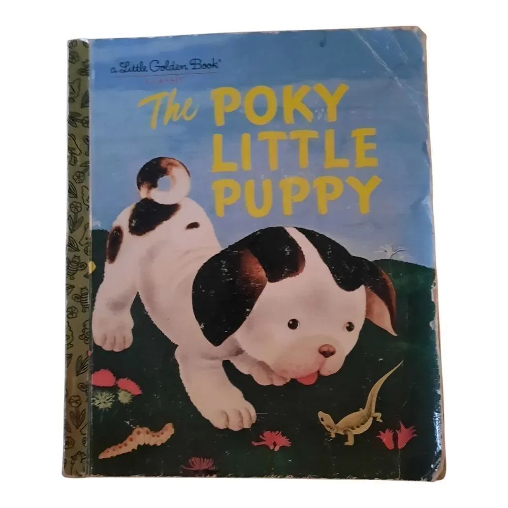 Little Golden Book: The Poky Little Puppy - Blue and White Cover